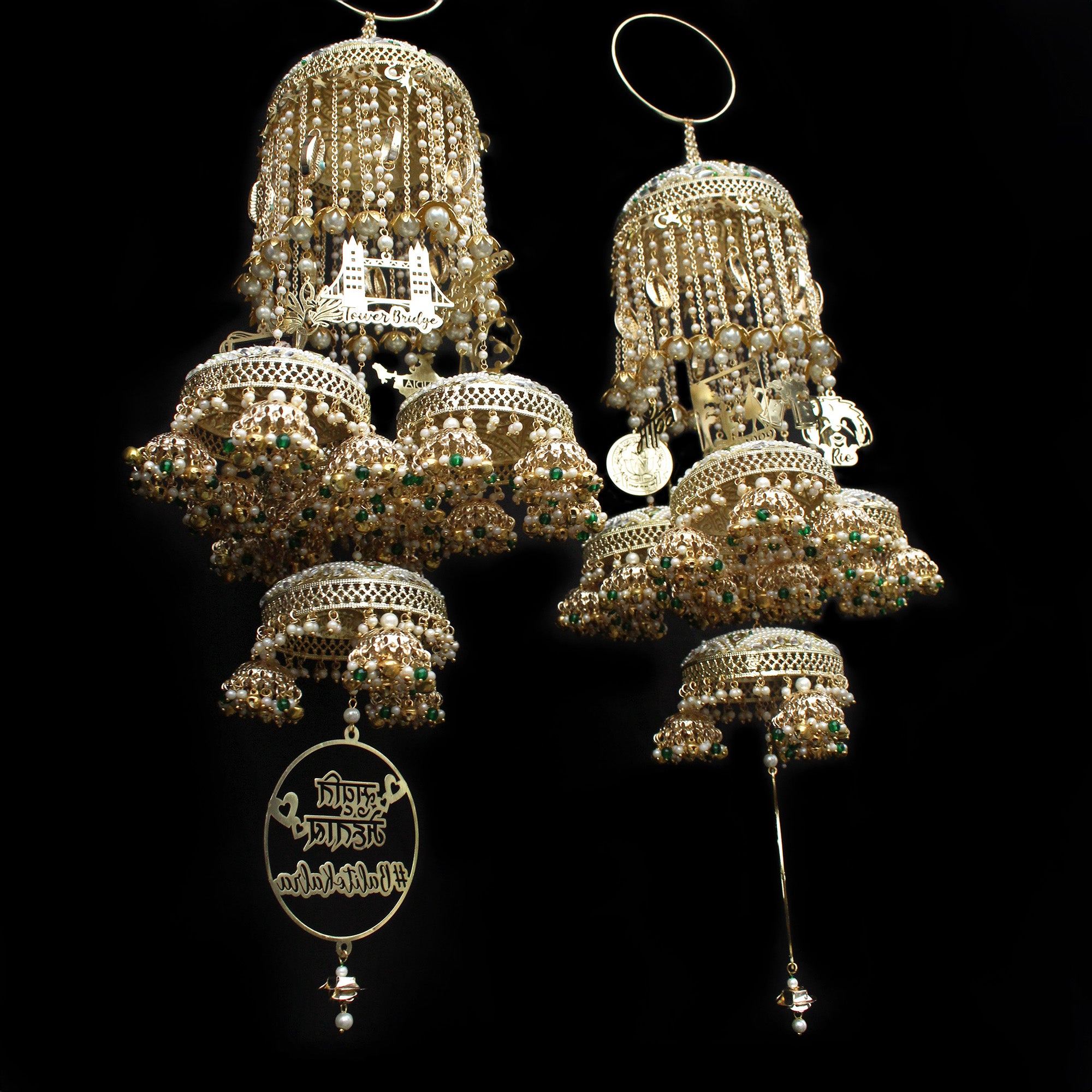 Customizable Resin Lotus & Celestial Kaleere - Pair of 2 Pieces