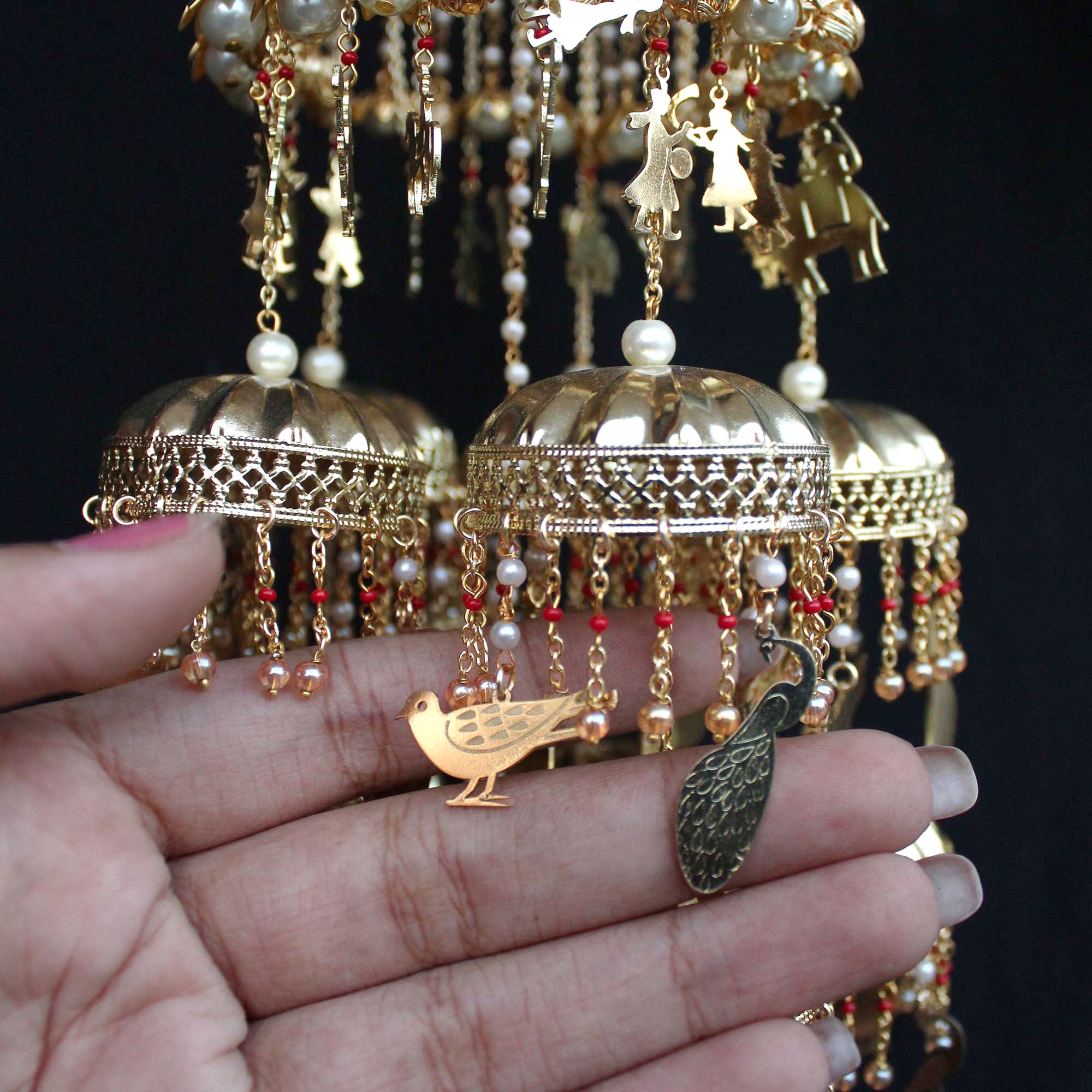 Customised Logo Shells Kaleere With Baraat & Peacocks Charms