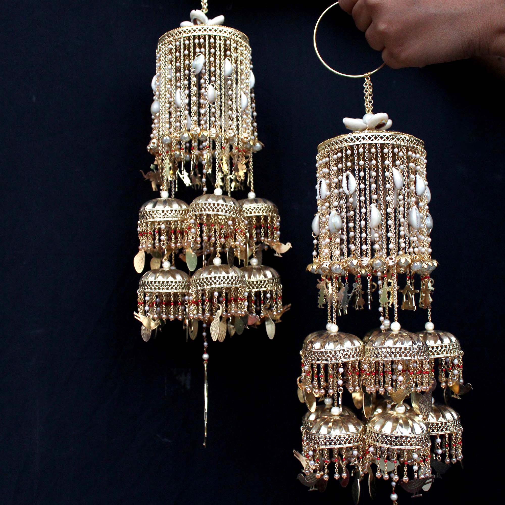 Customised Logo Shells Kaleere With Baraat & Peacocks Charms