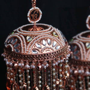 Customised Charms Golden Kaleere Punjabi Wedding Bridal Silver Kalira Personalised Golden Rose Gold Kaleera Traditional Designer Kalire