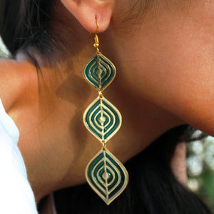 Traditional Kundan earrings in gold-tone, perfect for weddings and festive wear