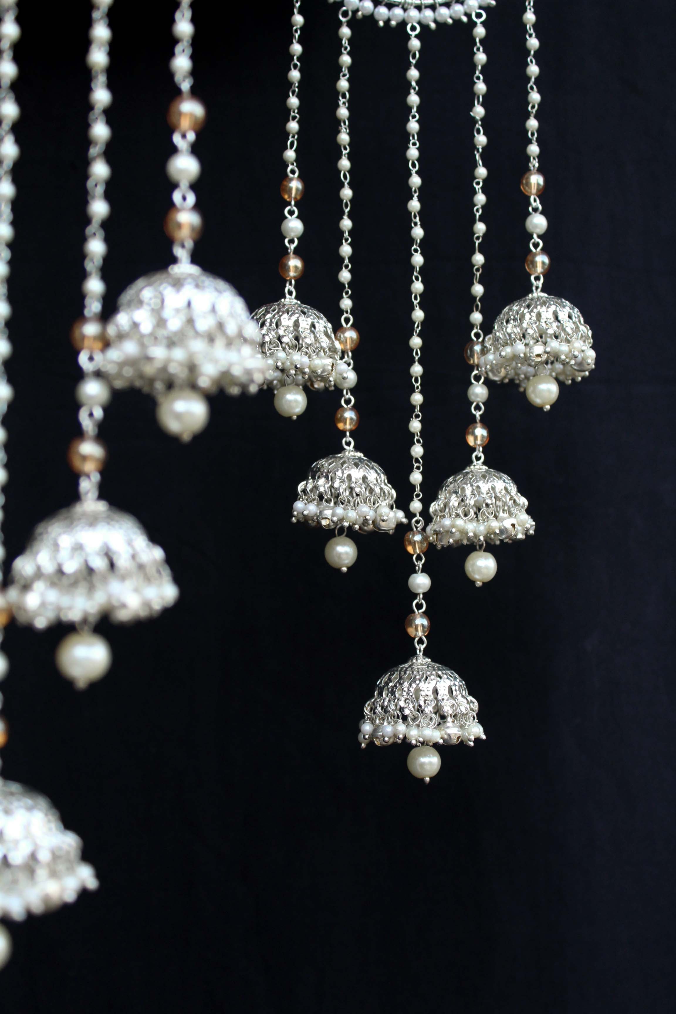 Shimmering Silver Ghungroo Kaleere - Set Of 2 Pieces