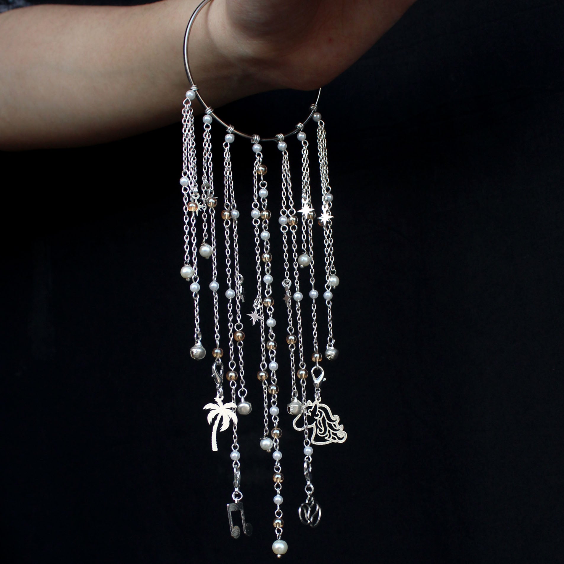 Personalised Charms Bangle Flat Kaleere