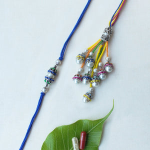 Colorful Harmony Vivid Vintage Rakhi Lumba Set
