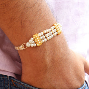 Pearl Majesty Personalised Rakhi-Lumba Set