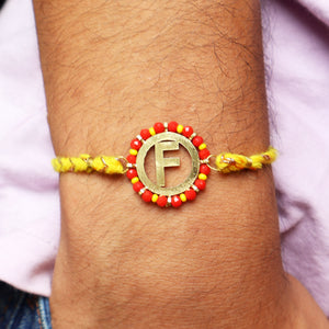 Golden Glory Personalised Rakhi-Lumba Set