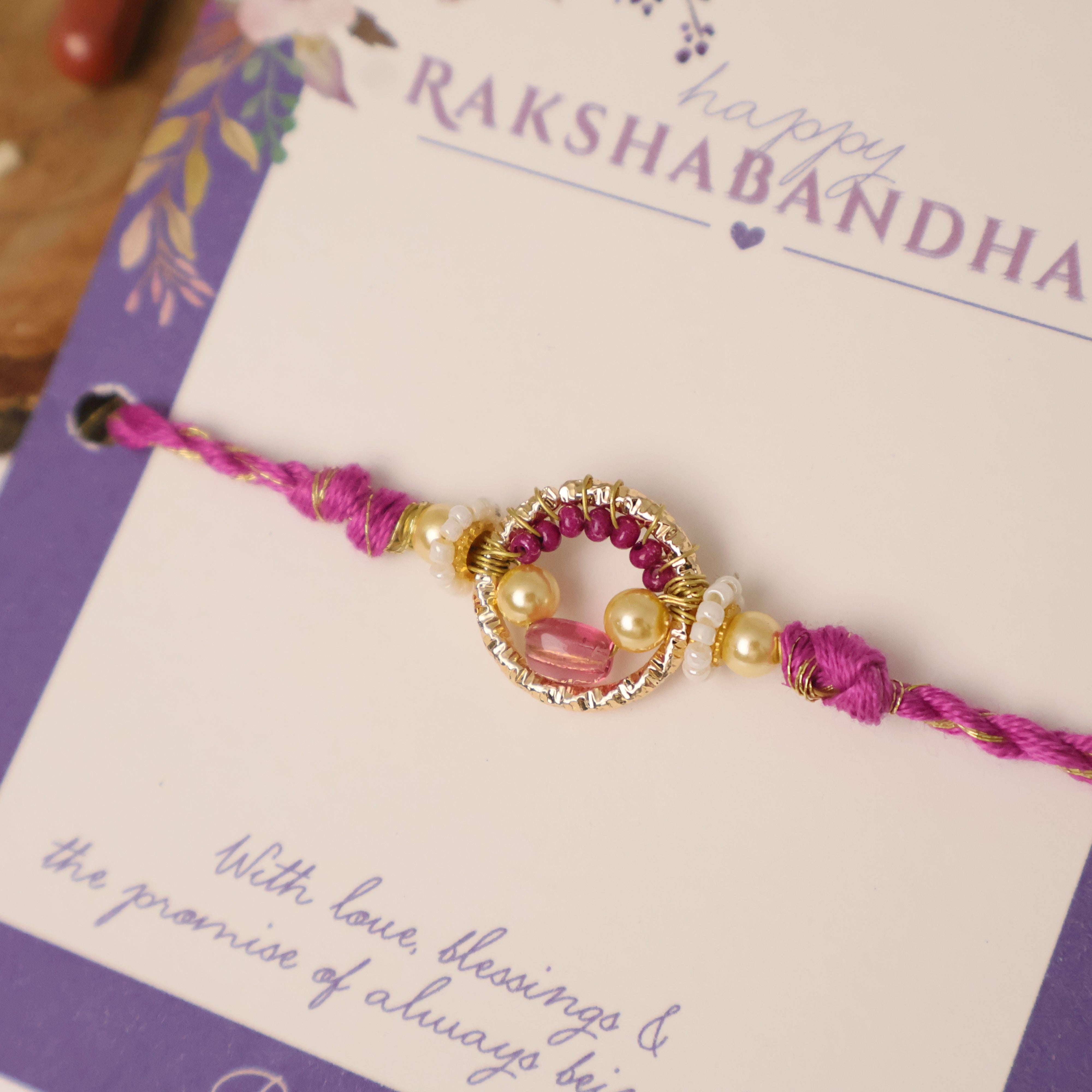 Crystal Halo Beaded Rakhi