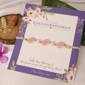 Pink Pearl Beaded Designer Rakhi