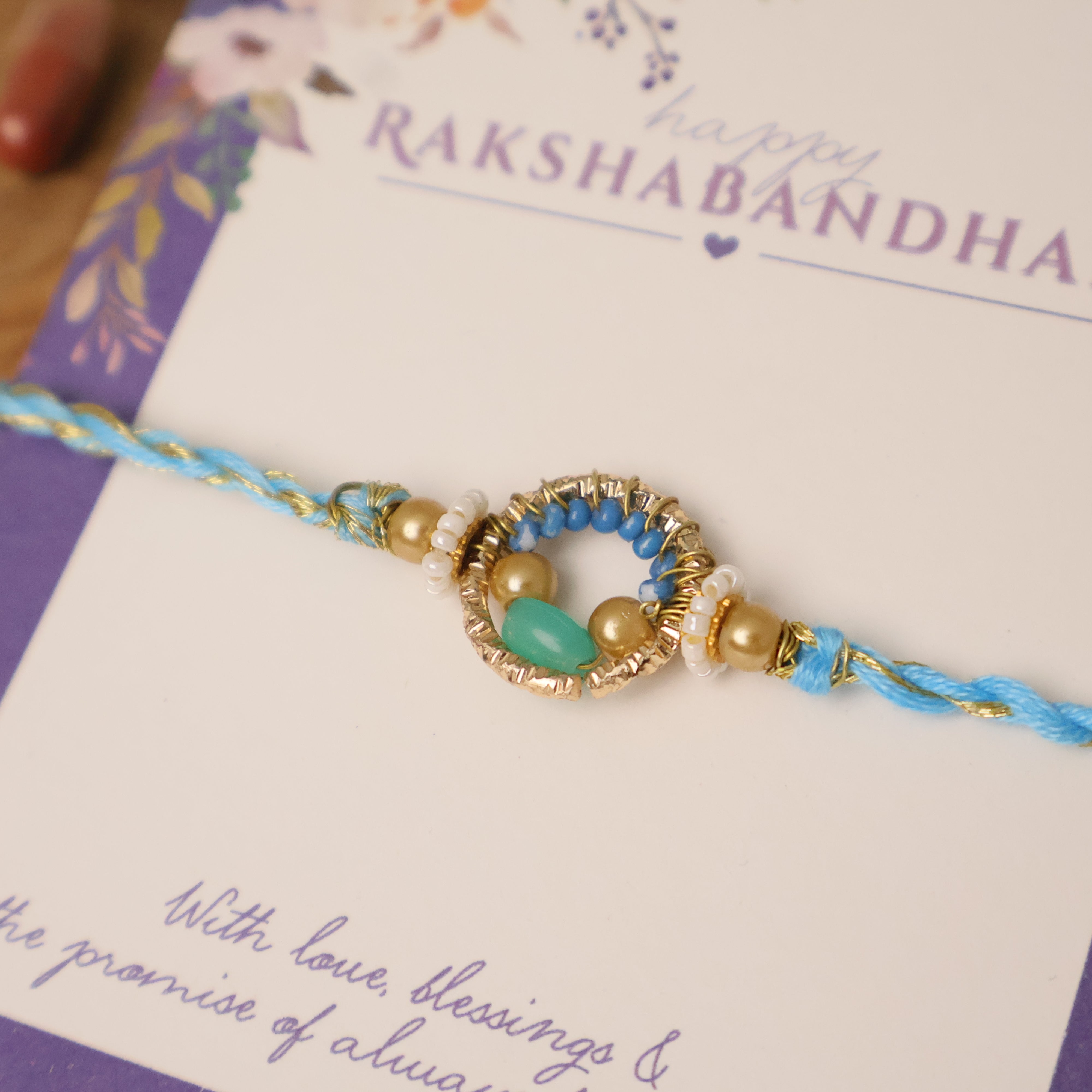 Crystal Halo Beaded Rakhi