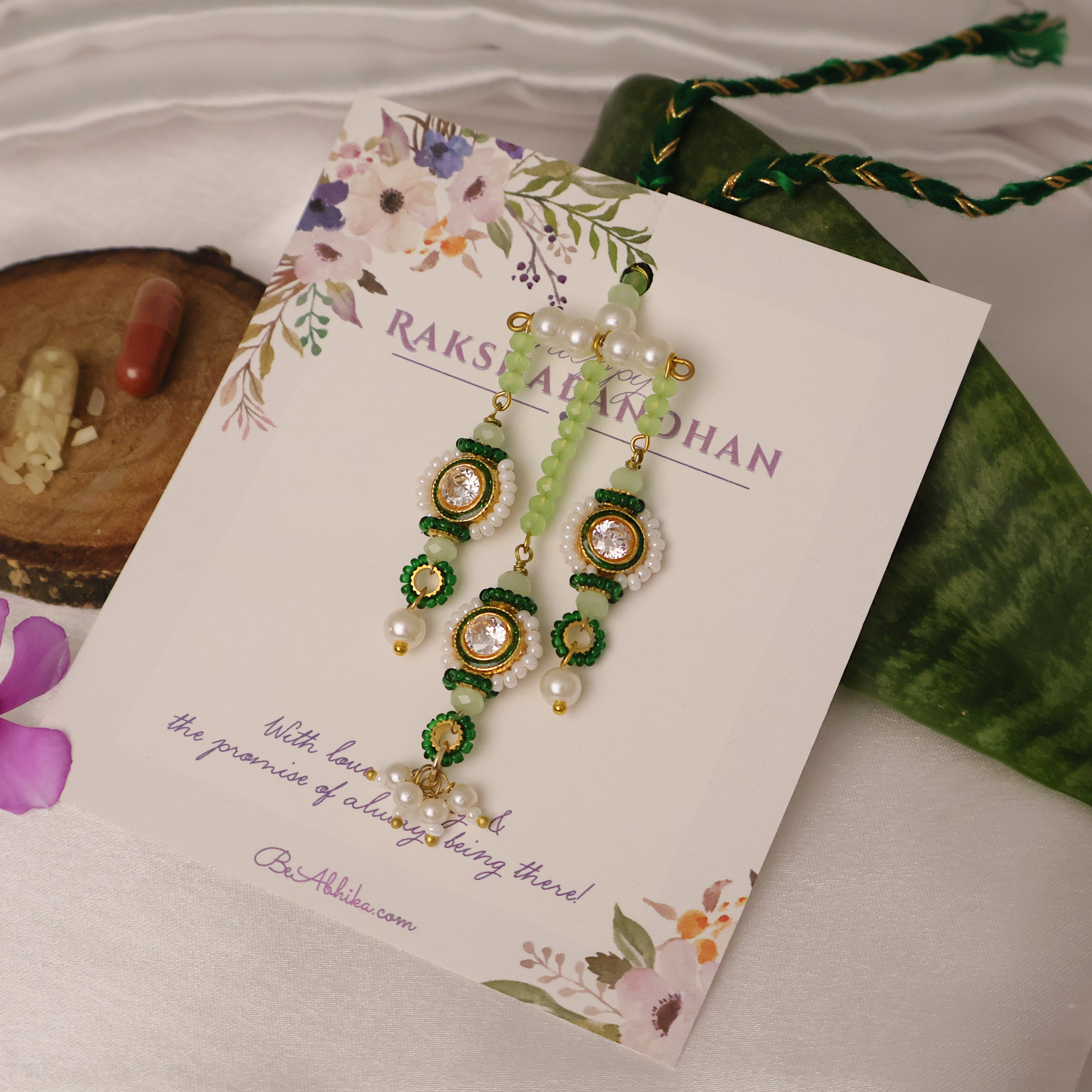 Emerald Kundan Pearl Tassel Designer Lumba