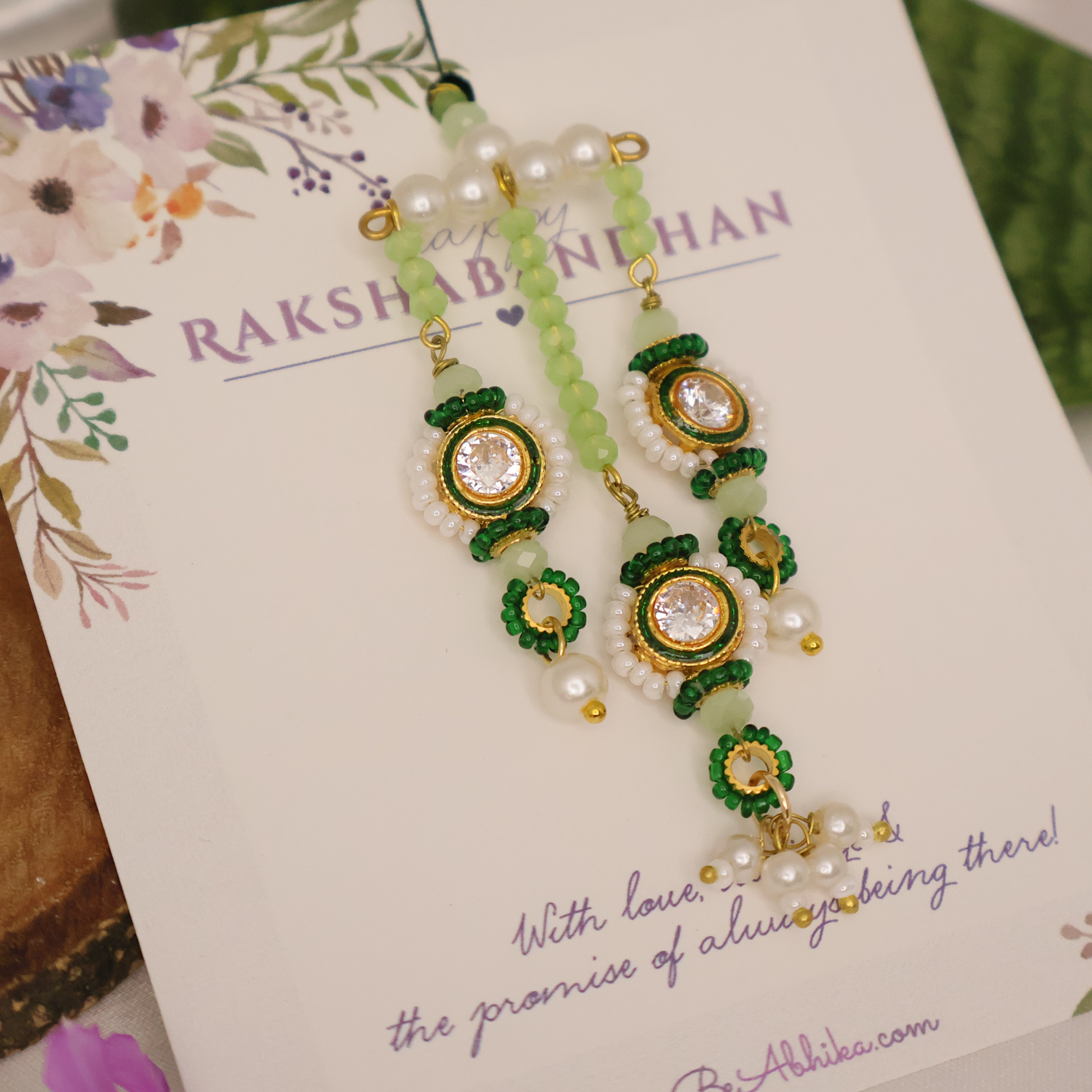 Emerald Kundan Pearl Tassel Designer Lumba