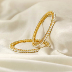 Pearl Elegance , One Pair Of Bangles - BeAbhika.com