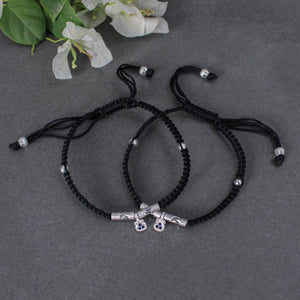 Bohemian 925 Silver Adjustable Anklet with Blue Gemstone Pendant - BeAbhika.com