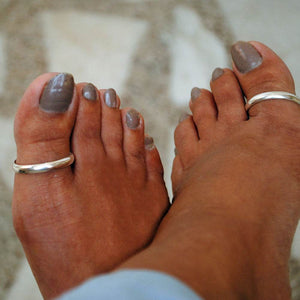 3mm Plain Silver Big Toe Ring - BeAbhika.com