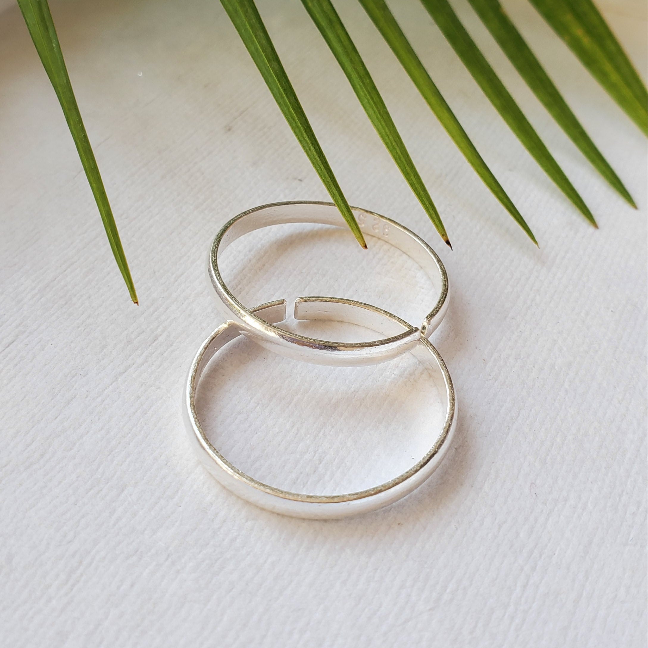 3mm Plain Silver Big Toe Ring