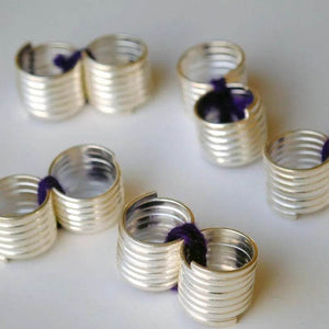 Sterling Silver Long Spiral Coil Toe Ring - BeAbhika.com