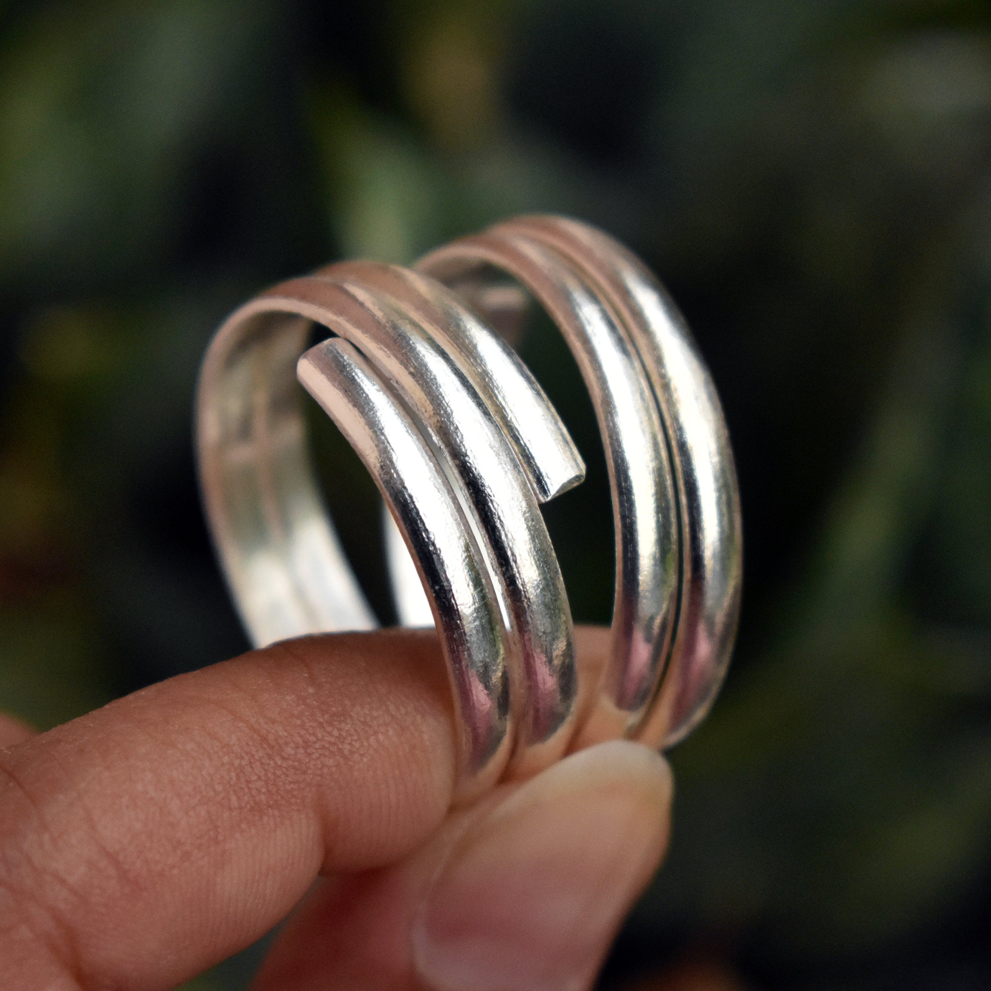 Double-Stacked Adjustable Sterling Silver Toe Ring