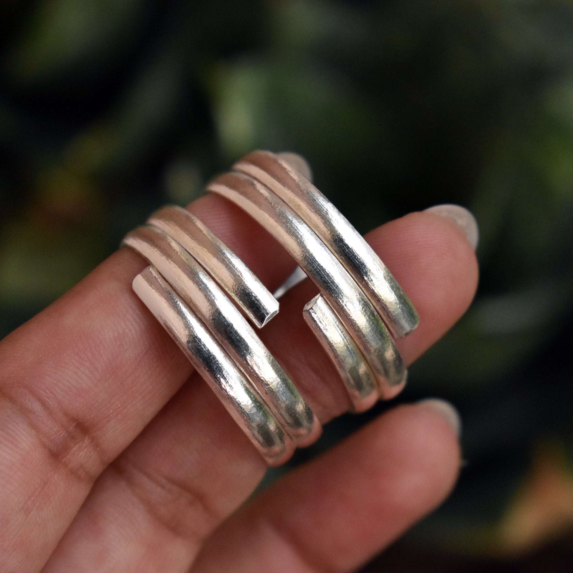 Double-Stacked Adjustable Sterling Silver Toe Ring