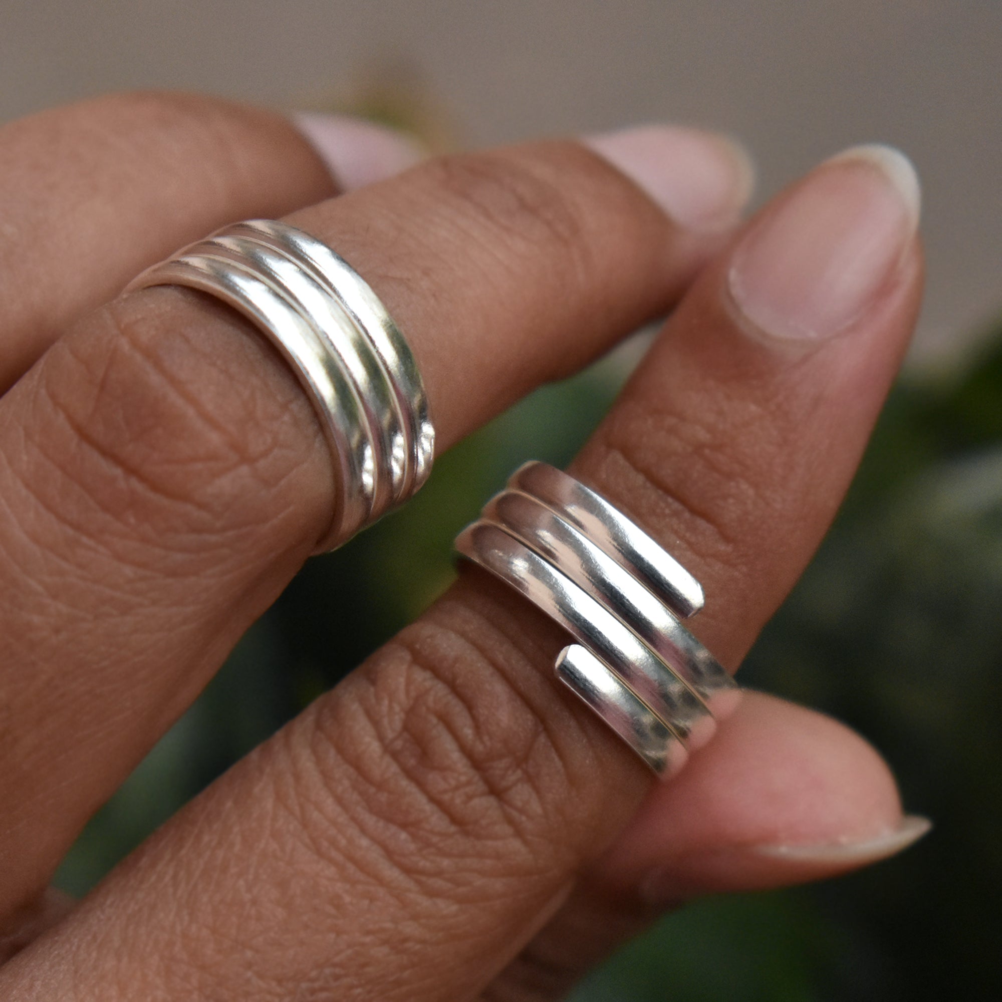 Multi-Band Adjustable Sterling Silver Toe Ring