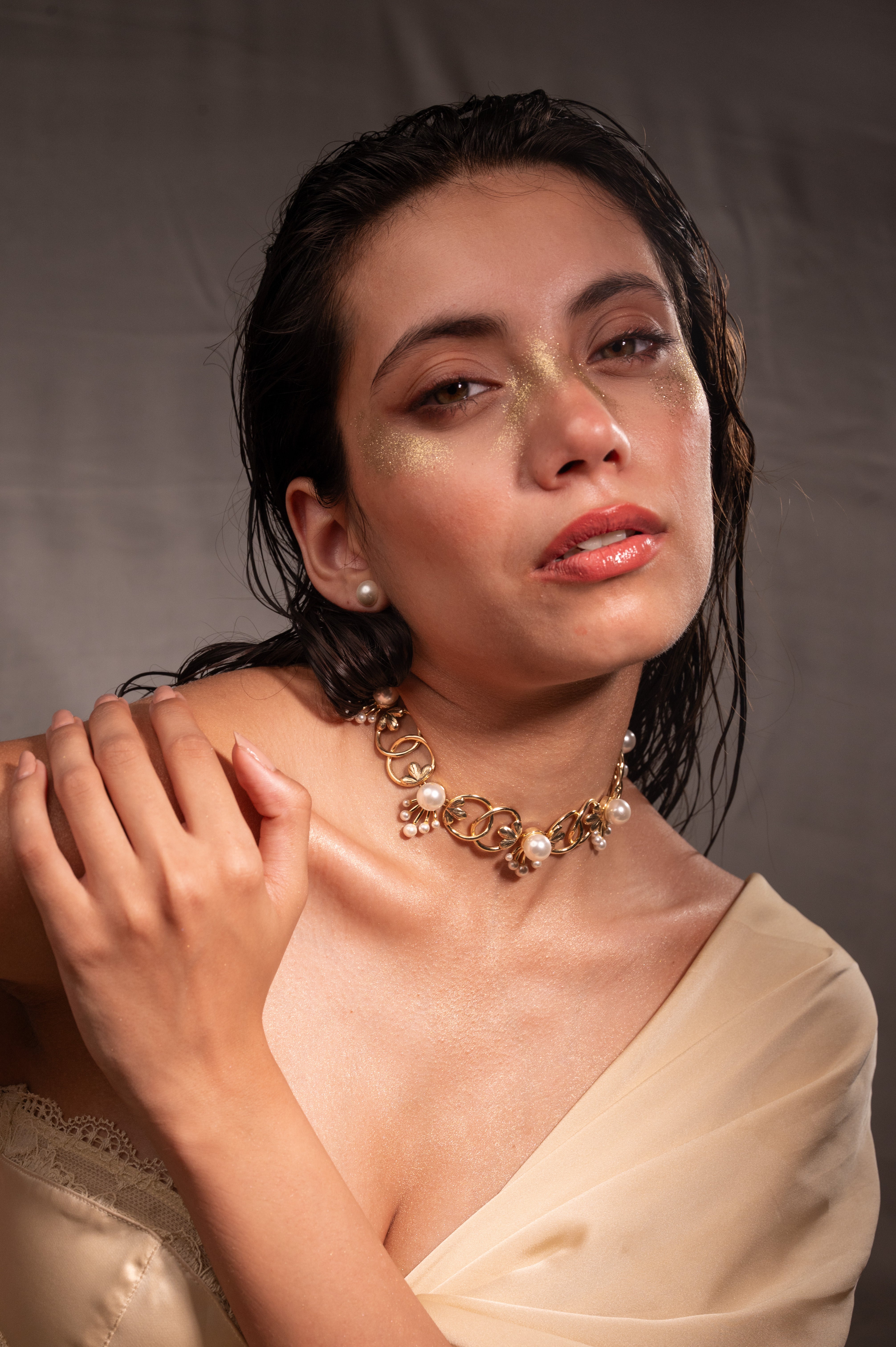 Pearl Rosette Necklace