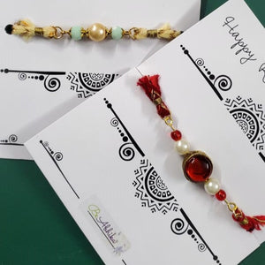 The Beaded Rakhi Combo Set Of 2 Rakhi