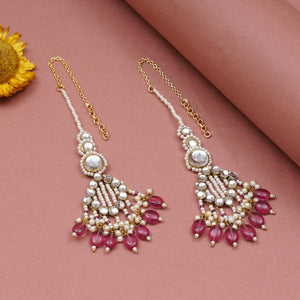 Gulabi Drape Ear Chain Earrings - BeAbhika.com