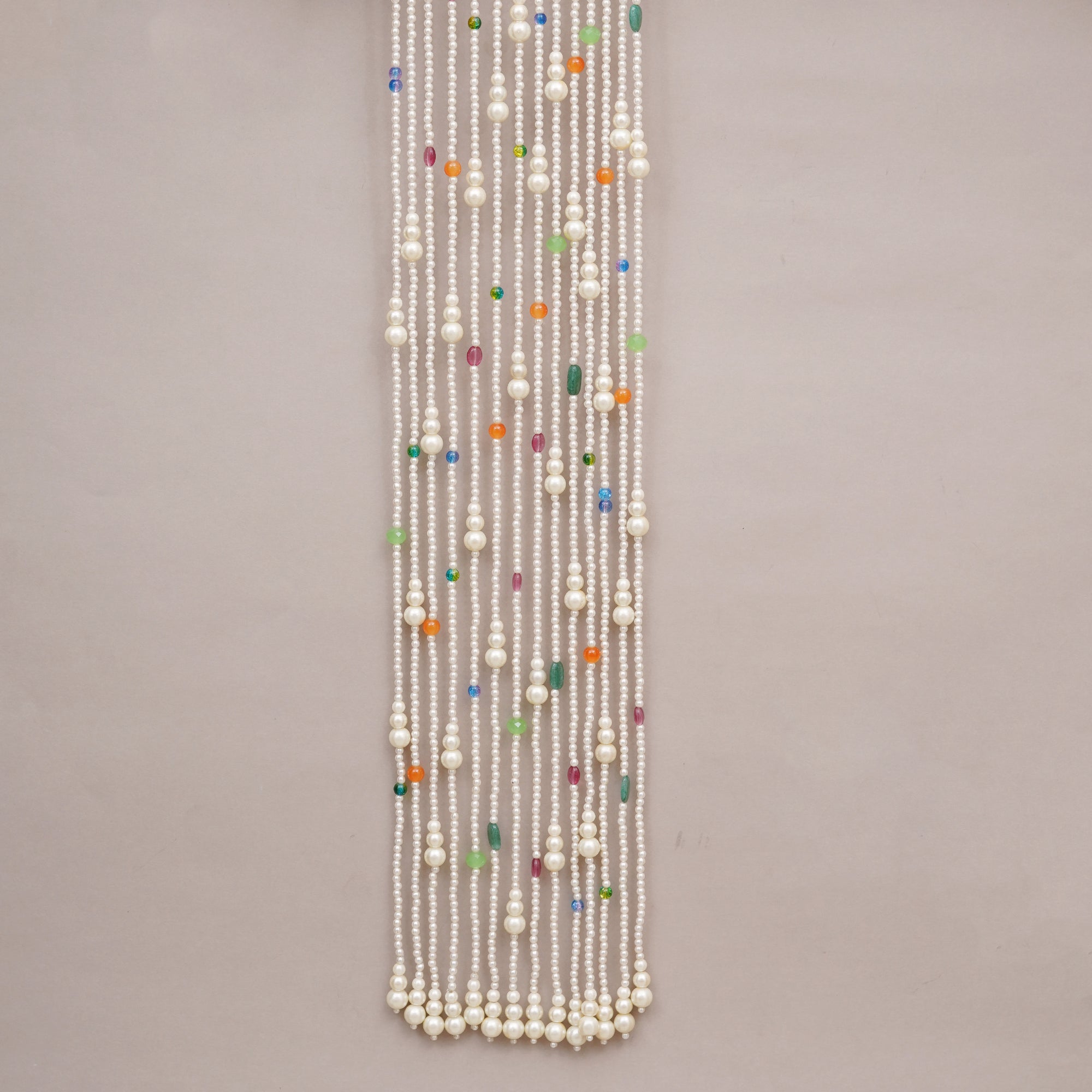 Multicolour Pearl Cascade Hair Veil
