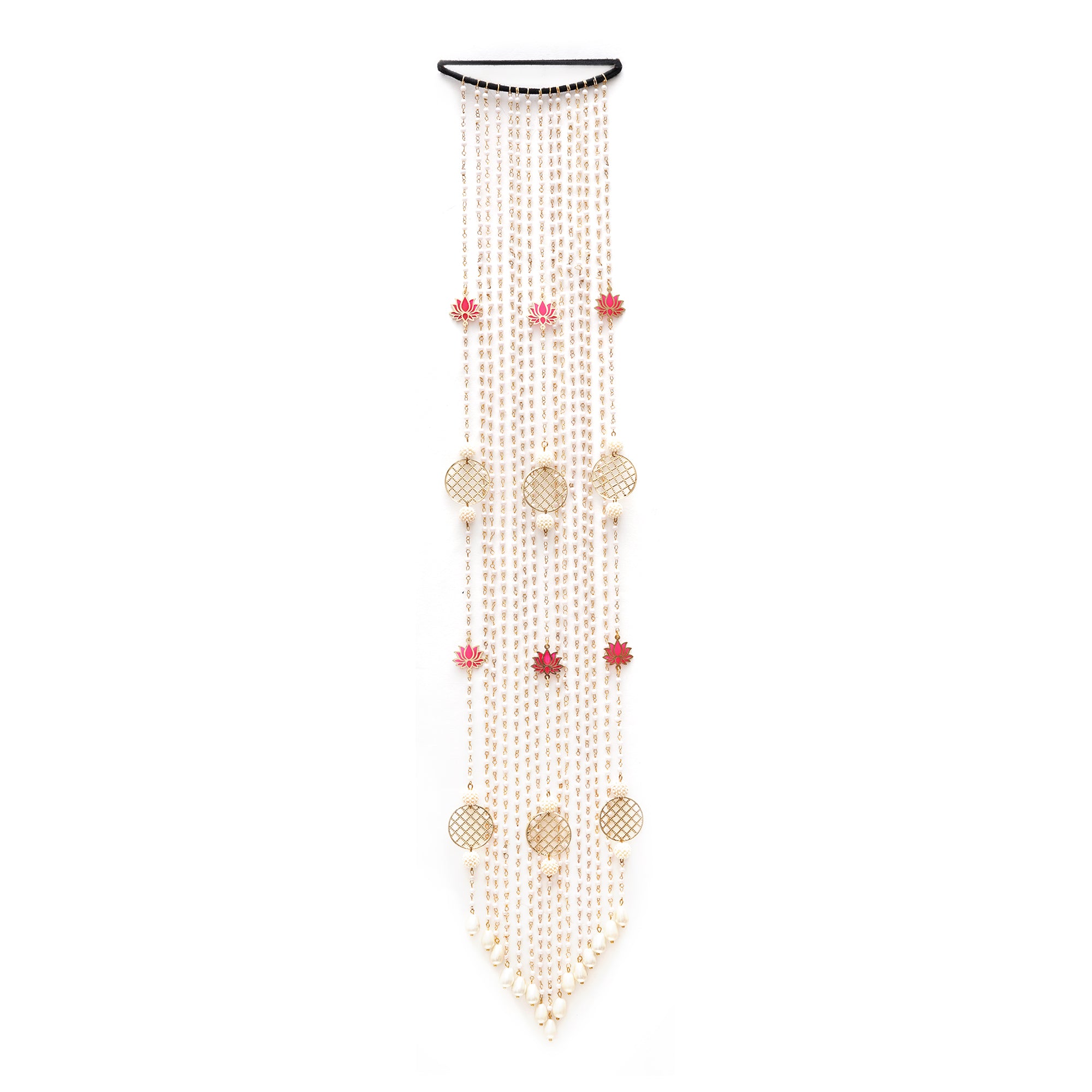 Pearl Lotus Charm Hair Veil