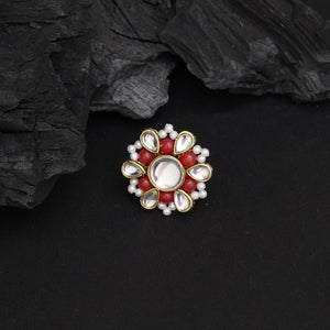 Beaded Bloom Adjustable Ring - BeAbhika.com