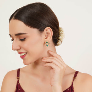 Mint Royale Pearl Studs - BeAbhika.com