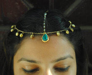 Royal Crown Maang Tikka Hair Accessory - BeAbhika.com