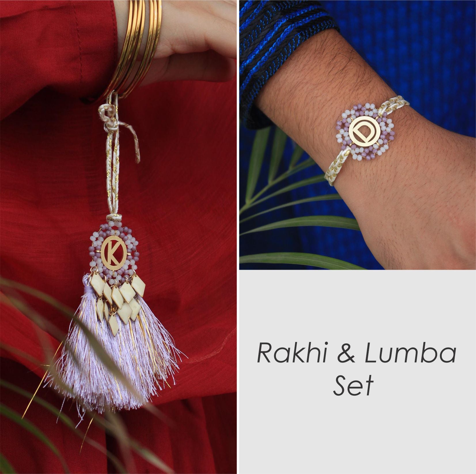 BeAbhika Bhai Bhabhi Rakhi Combo Set Designer Unique Rakshabandhan Rakhi Lumba Available In India At Best Price COD Express Shipping Send Rakhi Lumba To Abroad Personalised Initial Name Letter Customised