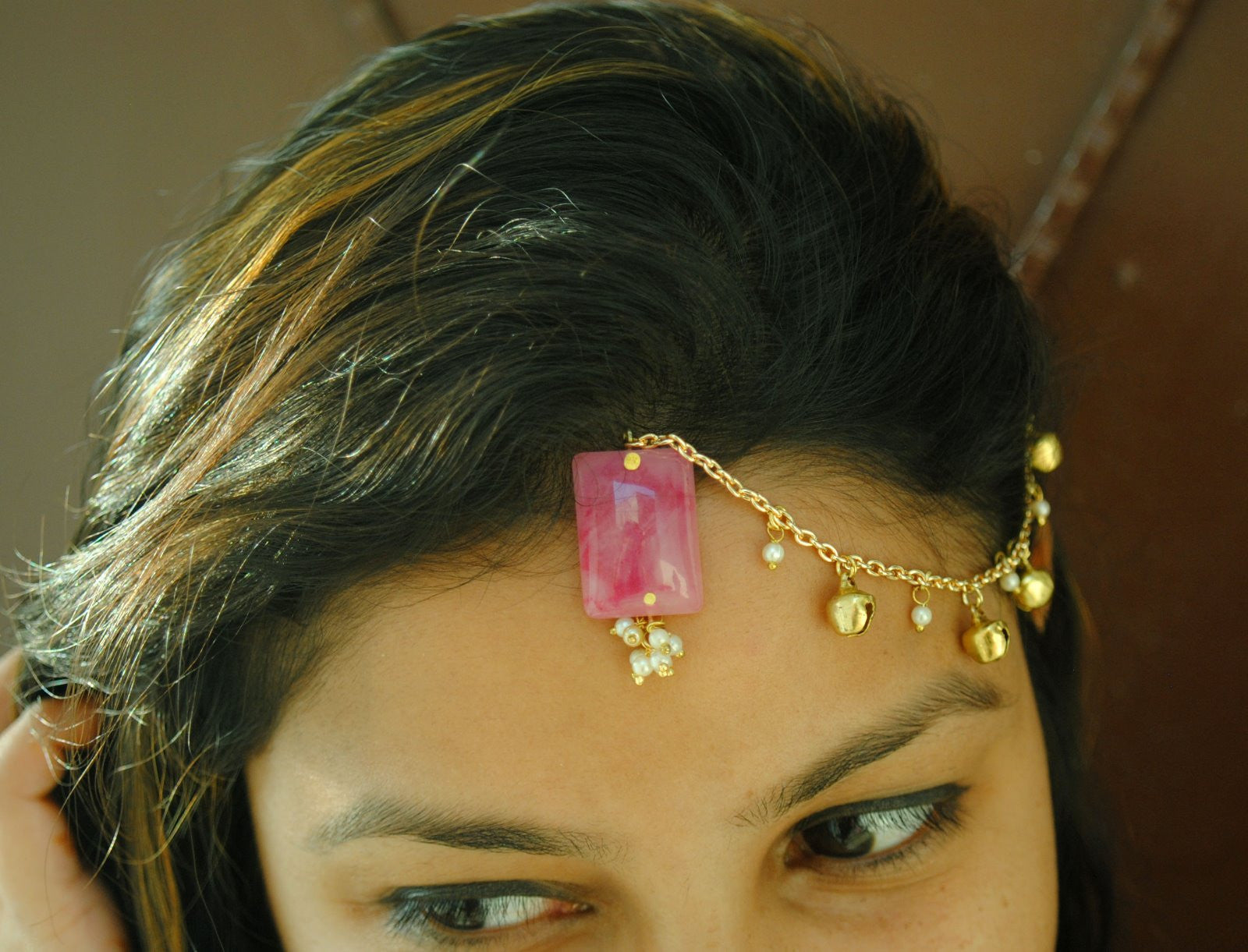Gulabi Raatein Maang Tikka Head Accessory