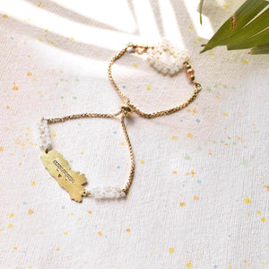 2 Sided Bracelet with State Charm - BeAbhika.com