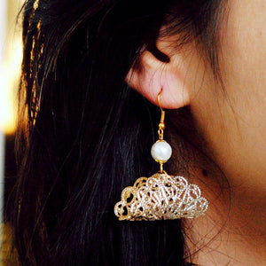 Traditional Kundan earrings in gold-tone, perfect for weddings and festive wear