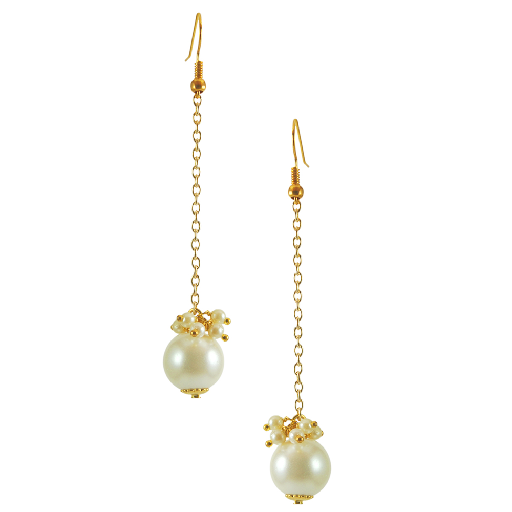 Amazon.com: XYJZXY Gold Pearl Earrings for Women Girls Croissant Dangle  Drop Earring Twisted Earring-Gold: Clothing, Shoes & Jewelry