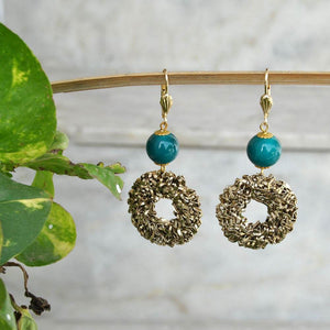 Traditional Kundan earrings in gold-tone, perfect for weddings and festive wear