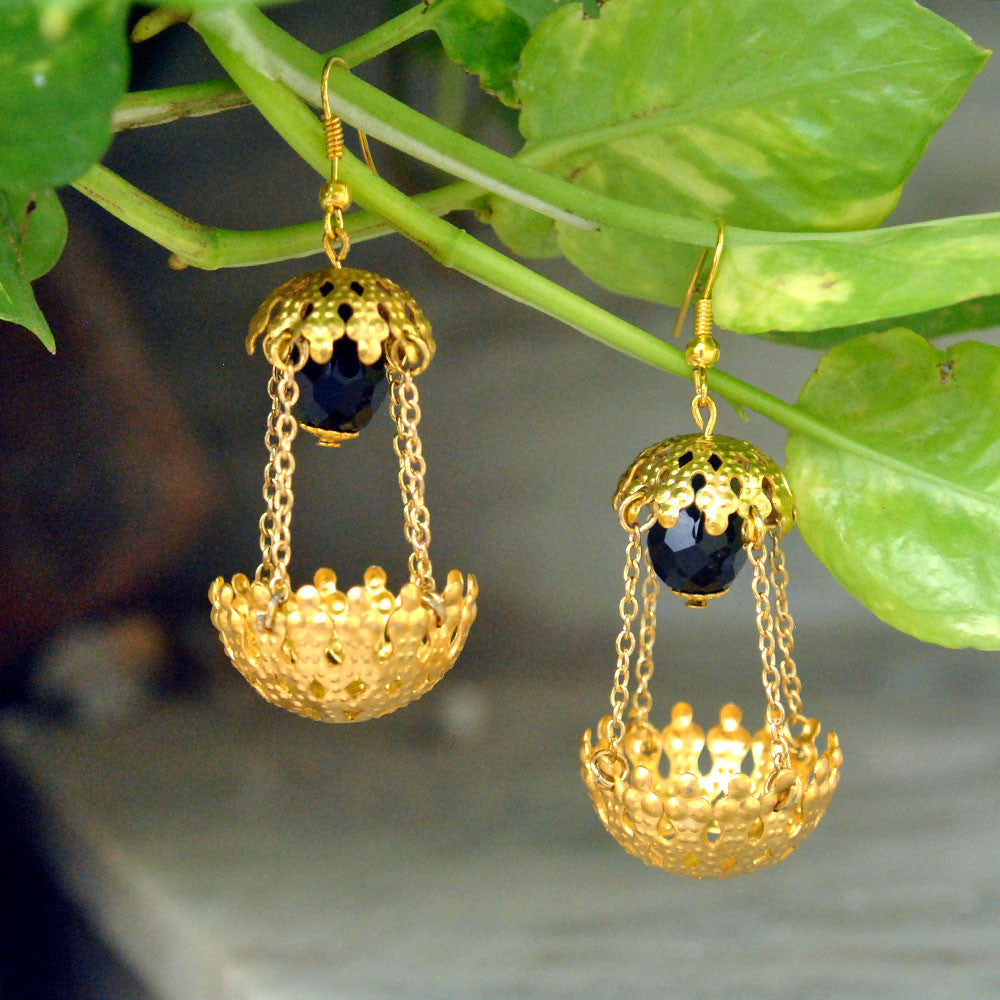 Black in Chain Earrings