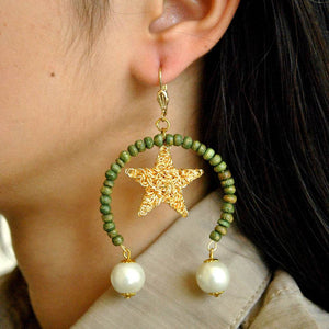 Traditional Kundan earrings in gold-tone, perfect for weddings and festive wear