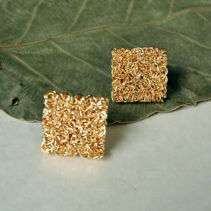 Traditional Kundan earrings in gold-tone, perfect for weddings and festive wear