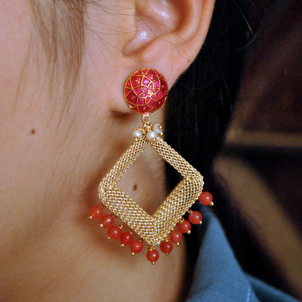 colorful glass beads rhapsody earrings