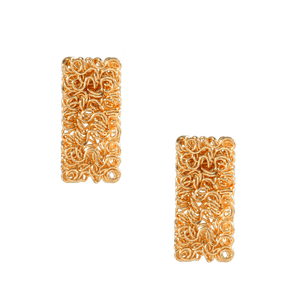 Traditional Kundan earrings in gold-tone, perfect for weddings and festive wear
