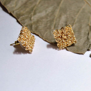 Traditional Kundan earrings in gold-tone, perfect for weddings and festive wear