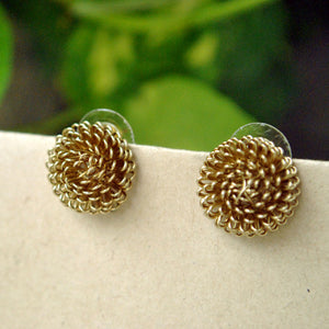 Traditional Kundan earrings in gold-tone, perfect for weddings and festive wear