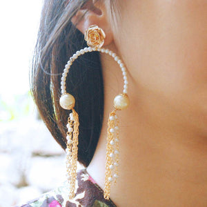 Traditional Kundan earrings in gold-tone, perfect for weddings and festive wear