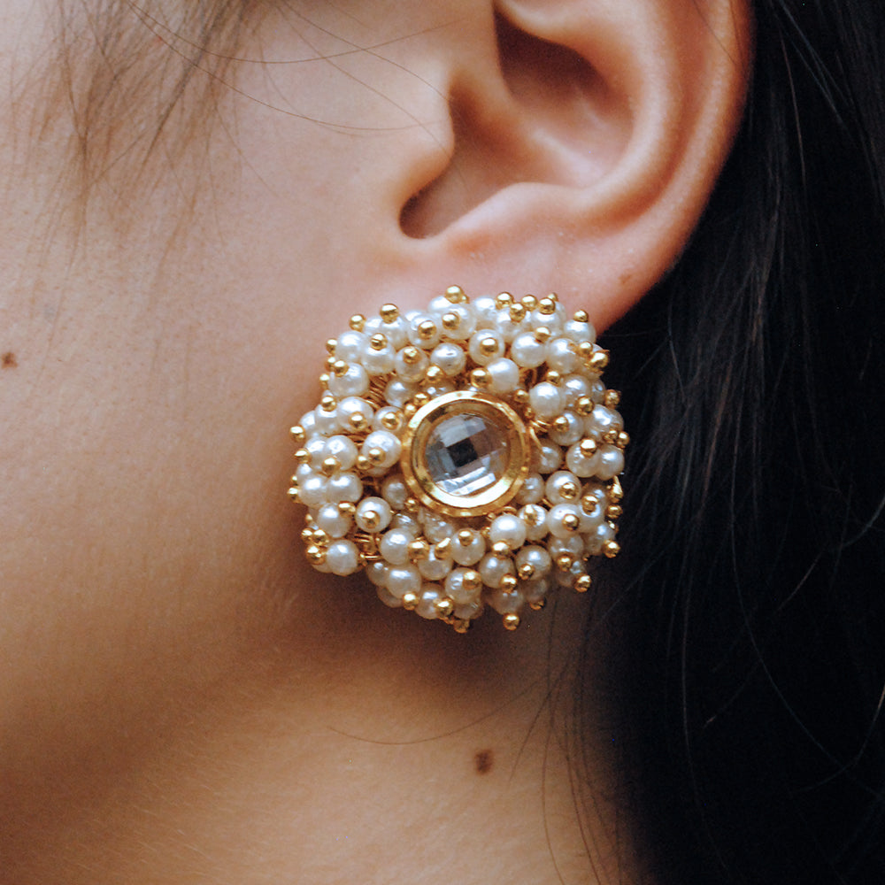 faux pearls delight earrings