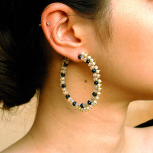 Traditional Kundan earrings in gold-tone, perfect for weddings and festive wear