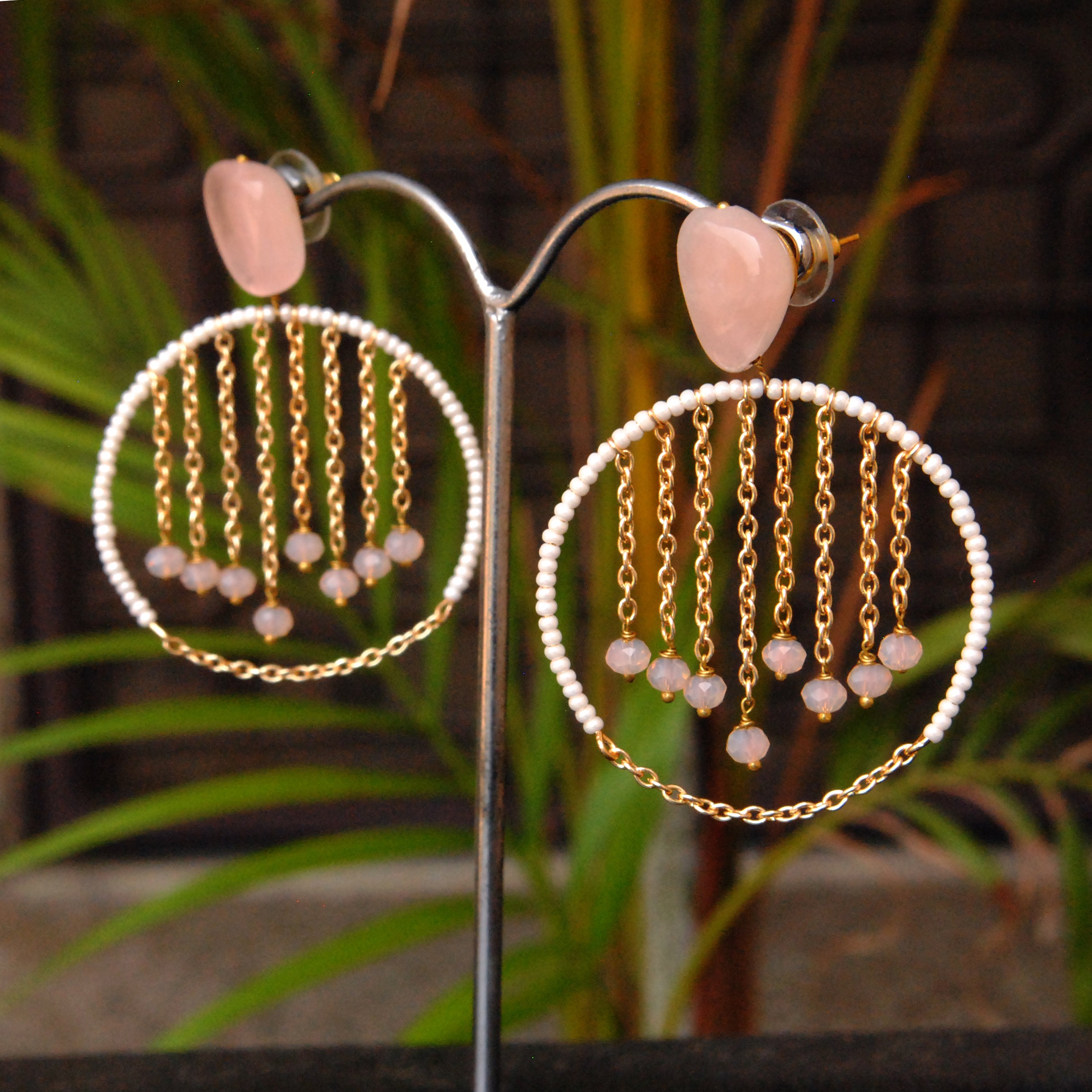 Top more than 121 semi precious stone earrings