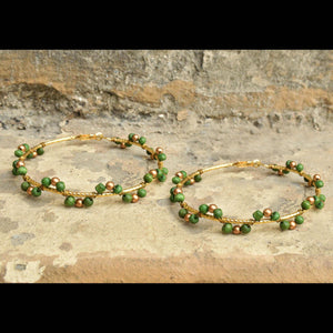 Traditional Kundan earrings in gold-tone, perfect for weddings and festive wear