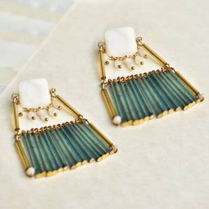 Traditional Kundan earrings in gold-tone, perfect for weddings and festive wear
